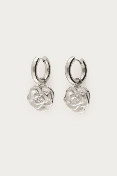 Boucles d'oreilles avec rose
