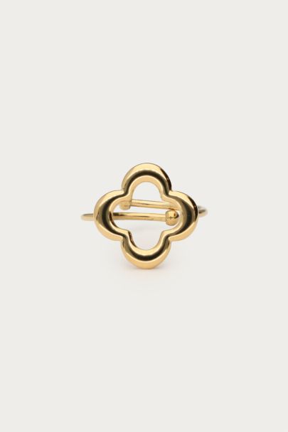 Bold statement ring clover medium