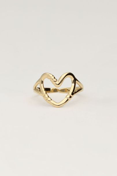 Statement-Ring mit offenem Herz