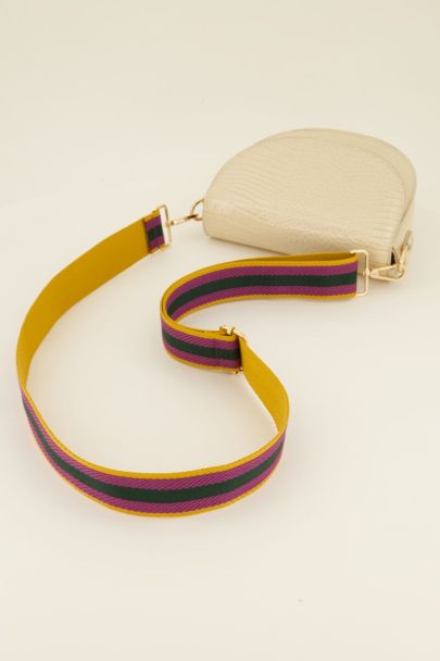Striped multicoloured bag strap