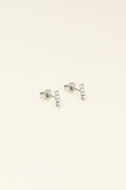 Studs met strass steentjes 