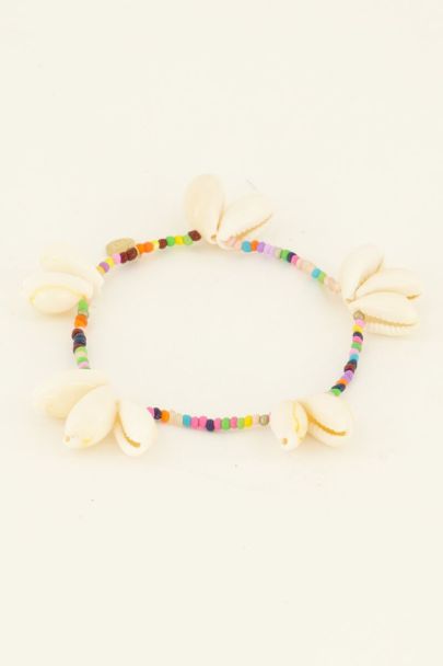 Sunchasers gold beaded bracelet with seashells | My Jewellery