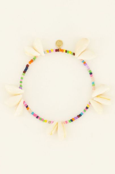 Sunchasers gouden armband met kraaltjes & schelpjes