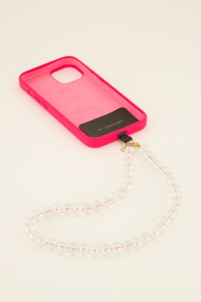 Sunchasers goldene Kette mit rosa Glasperlen