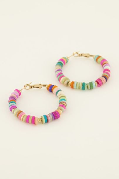 Sunchasers hoop earrings with surf beads | My Jewellery