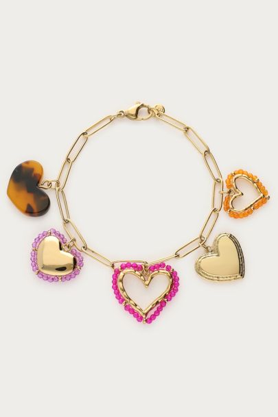 Sunrocks armband met hartjes bedels