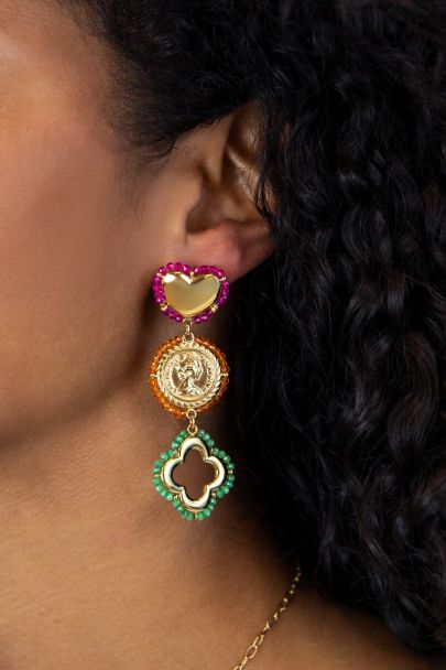 Sunrocks earrings with charms and beads