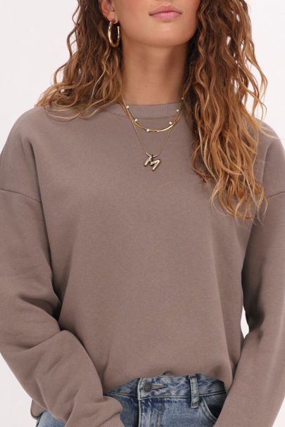 Taupefarbenes Sweatshirt "Pariser Atelier"