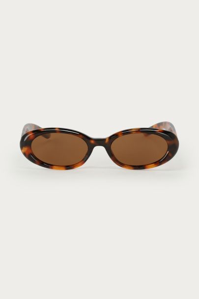 Lunettes de soleil ovales Jackie marron