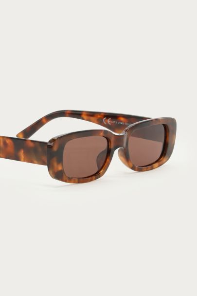 Lunettes de soleil Jane &agrave; imprim&eacute; marron