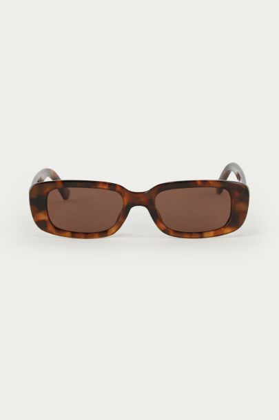 Lunettes de soleil Jane &agrave; imprim&eacute; marron