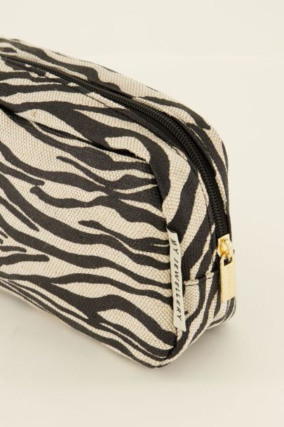 Toiletry bag in zebra print