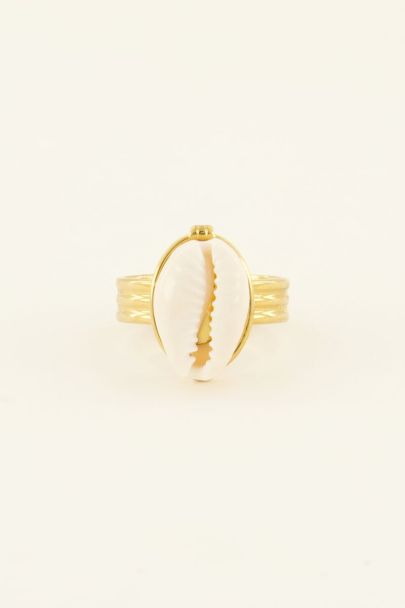 Golden ring with shells | My Jewellery