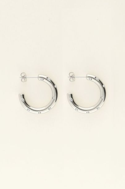Universe hoop earrings with rhinestones | My Jewellery