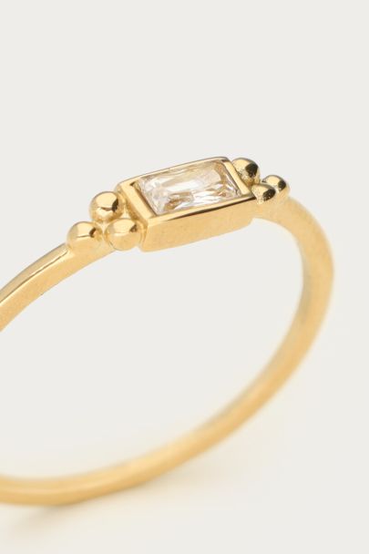 Universe minimalistische ring met steen