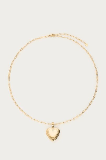 Vintage-Gliederkette mit Herzmedaillon