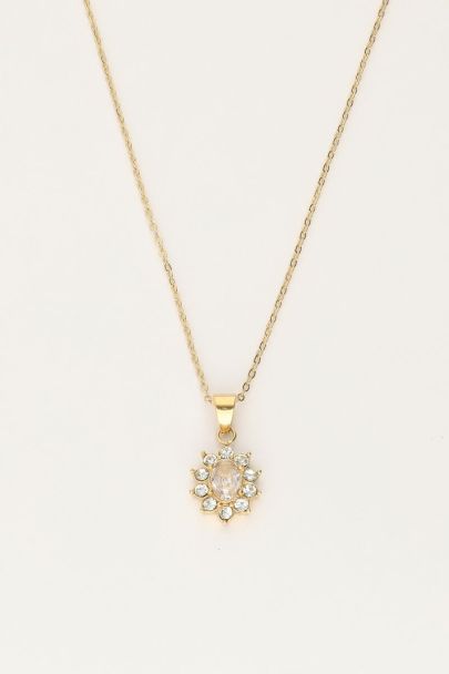 Vintage ketting met transparante strass