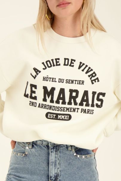 White La Joie de Vivre sweater