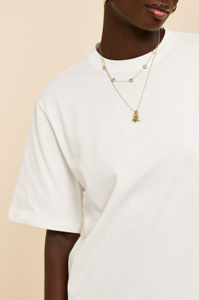 Wit oversized basic T-shirt