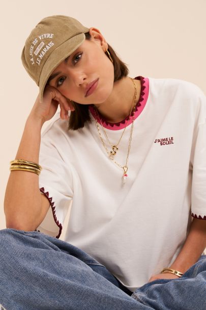 T-shirt blanc "J'aime le soleil"