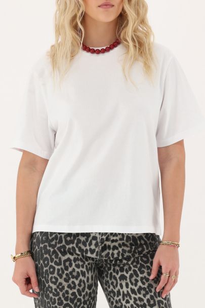 Wit T-shirt "L'amour infini"