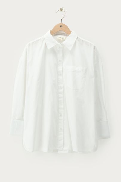 White oversized basic blouse