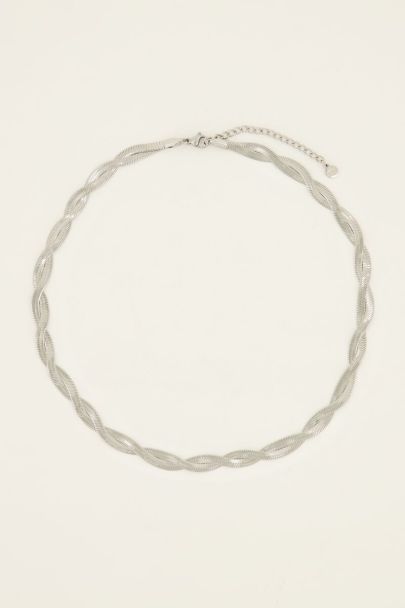 Gevlochten platte schakelketting | My Jewellery