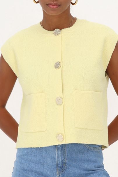 Yellow bouclé gilet