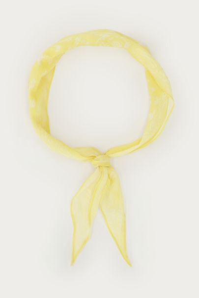 Foulard jaune imprimé bandana