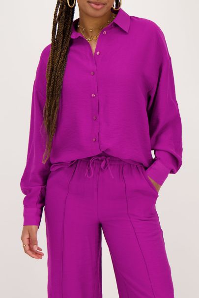 Purple blouse with buttons