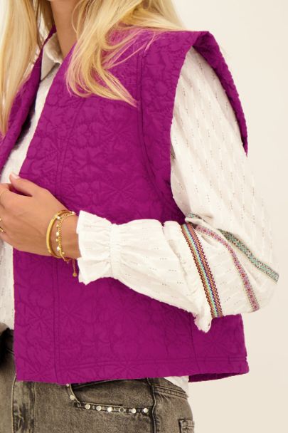 Purple quilted gilet