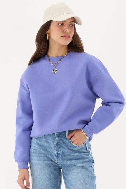 Sweater purple "Bonjour amour mon chéri"