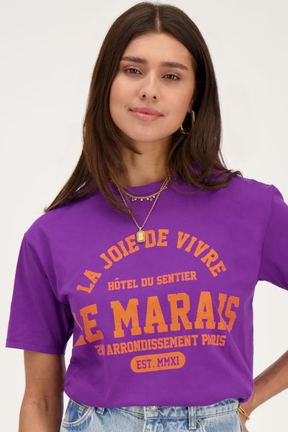 T-shirt violet le marais