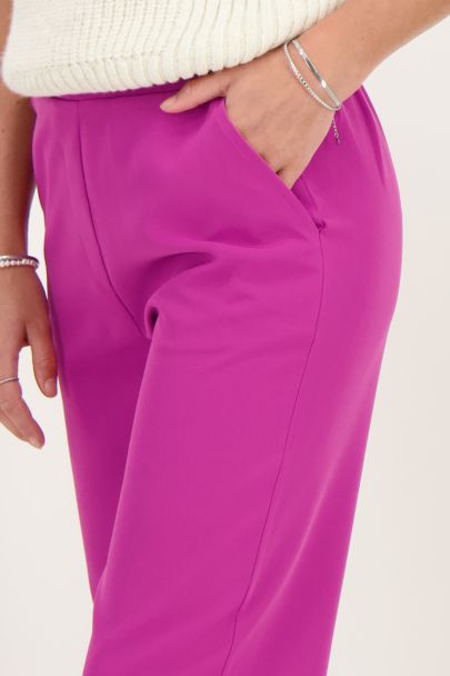 Purple elasticated trousers