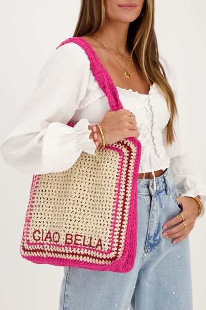 Red crochet bag ciao bella