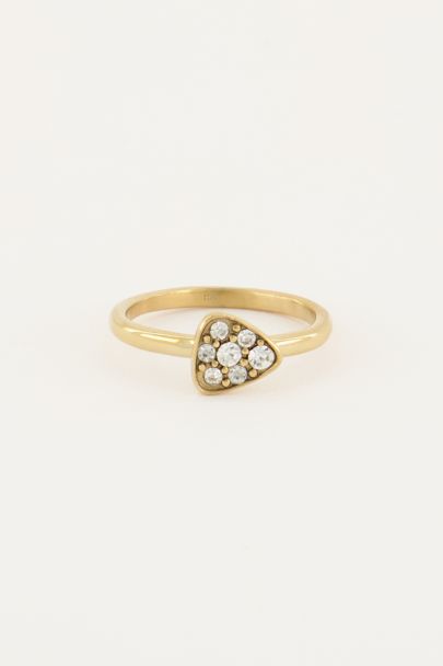 Ring driehoek strass