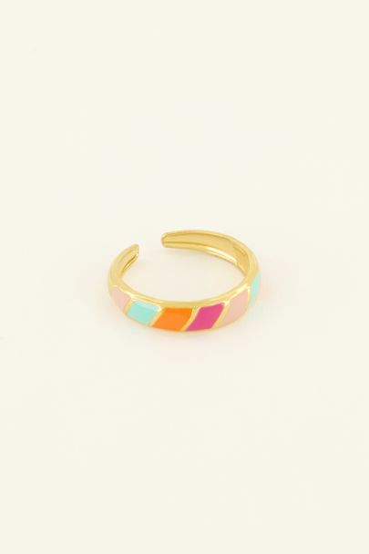 Ring met multikleur patroon