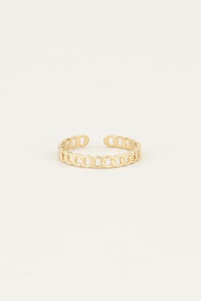 Ring mit flachen Gliedern | Ring mit Links My Jewellery