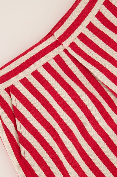 Red-white striped shorts 