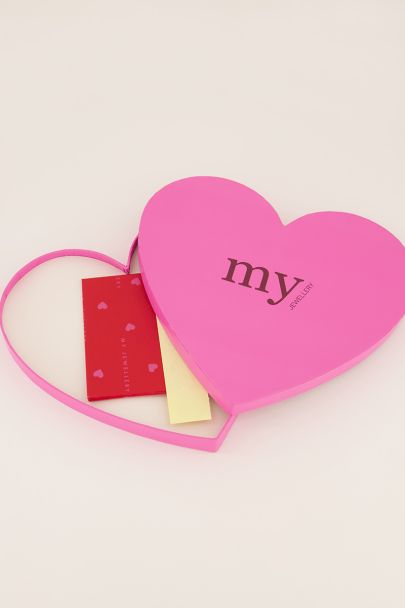 Pink heart jewellery box