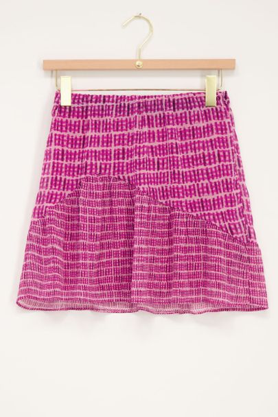 Pink tie-dye skirt