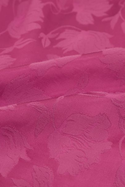 Roze wikkelrok met jacquard