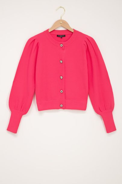 Pink cardigan with luxury buttons