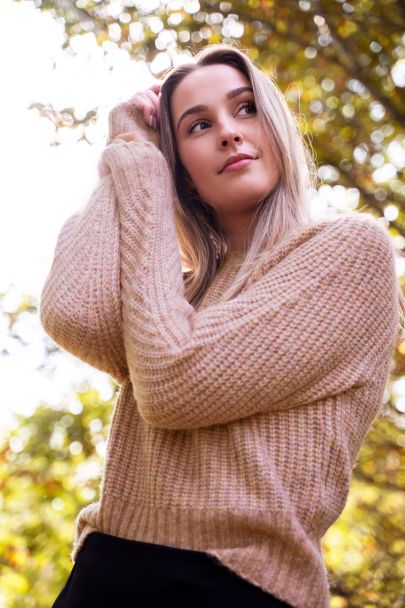 Pink mixed sweater