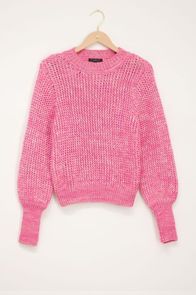 Rosa Grobstrickpullover