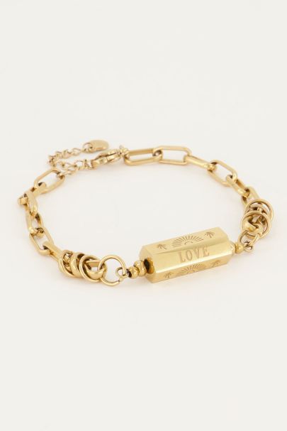 Bracelet à maillons avec charm Love | My Jewellery
