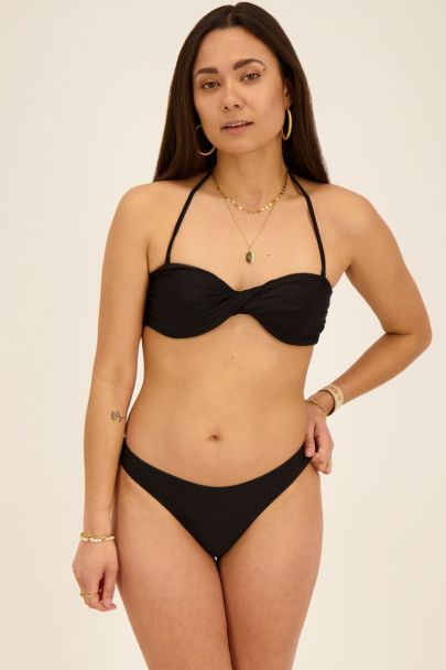 Schwarze Brazilian Bikini Hose glänzend