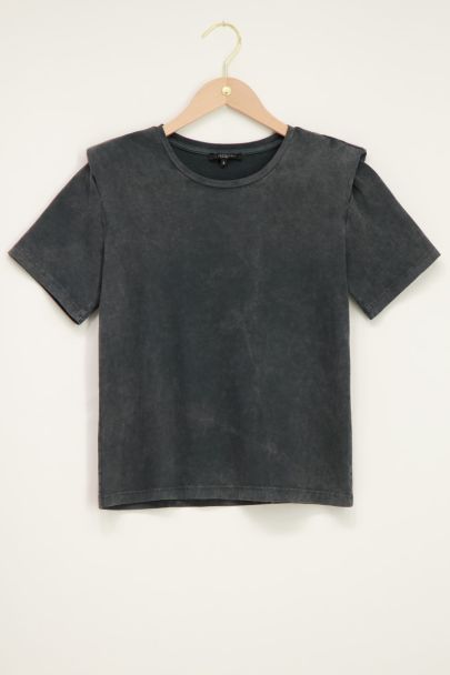 Grey T-shirt with shoulder pad