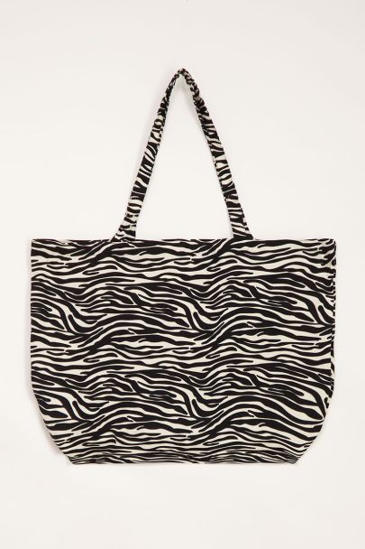 Tote bag with zebra print