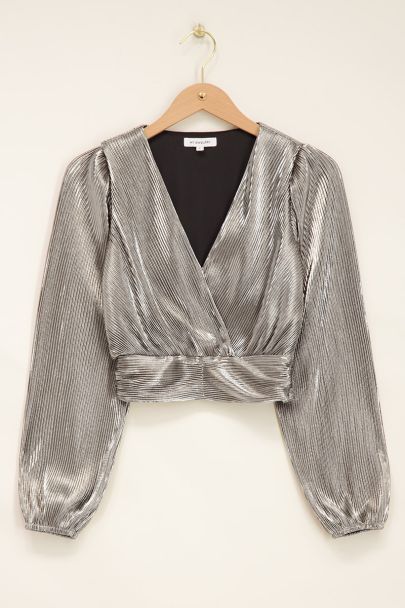 Silver pleated top